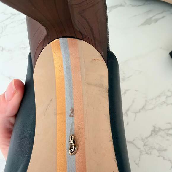 Sam Edelman Skya Pointed Toe Mule Black Leather - Picture 10 of 11